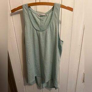 (3/$20) Dex Women's small teal blue open slit back sleeveless Tank Top